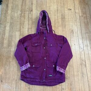 Berne Womens Plum Purple Soft Stone Duck Barn Coat Work Jacket Womens Sz Large